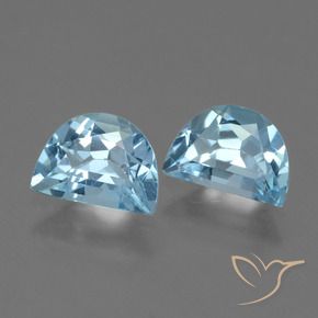 Gemas de Topacio Azul Suizo natural de 1.94 ct, Elegante, VS