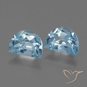 Gemas de Topacio Azul Cielo natural de 2.17 ct, Elegante, VS