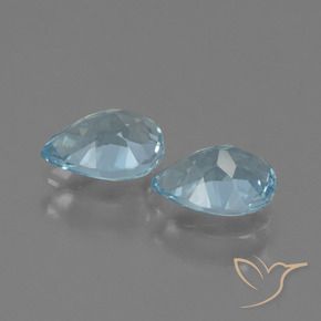 Gemas de Topacio Azul Cielo natural de 1.75 ct, En forma de pera, VVS-VS