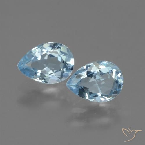 1.61ctw Natural Azul Cielo Topacio, En forma de pera, VVS-VS