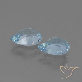Gemas de Topacio Azul Cielo natural de 1.61 ct, En forma de pera, VVS-VS