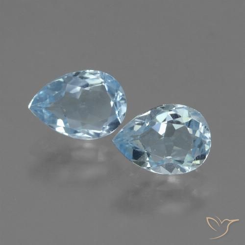 1.69ctw Natural Azul Cielo Topacio, En forma de pera, VVS-VS