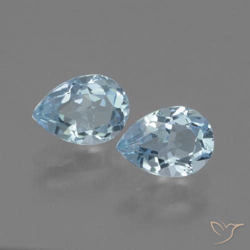 1.63ctw Natural Azul Cielo Topacio, En forma de pera, VVS-VS