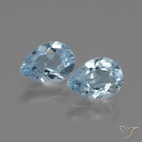 1.71ctw Natural Azul Cielo Topacio, En forma de pera, VVS-VS