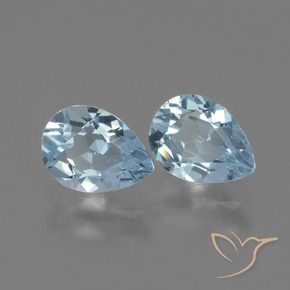 Gemas de Topacio Azul Cielo natural de 1.71 ct, En forma de pera, VVS-VS