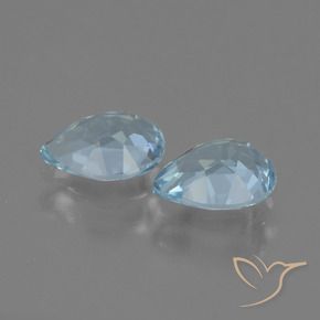 Gemas de Topacio Azul Cielo natural de 1.71 ct, En forma de pera, VVS-VS