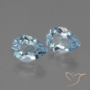 Gemas de Topacio Azul Cielo natural de 1.69 ct, En forma de pera, VVS-VS