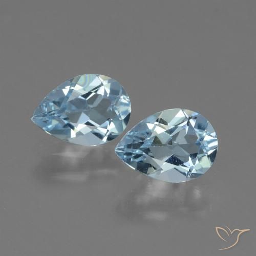 1.61ctw Natural Azul Cielo Topacio, En forma de pera, VVS-VS