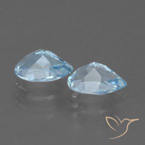Gemas de Topacio Azul Cielo natural de 1.70 ct, En forma de pera, VVS-VS