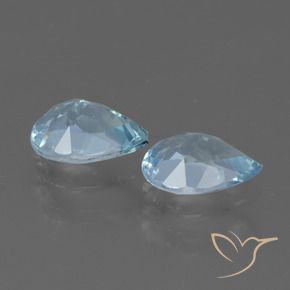 Gemas de Topacio Azul Cielo natural de 1.66 ct, En forma de pera, VVS-VS