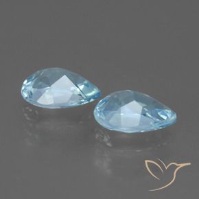 Gemas de Topacio Azul Cielo natural de 1.72 ct, En forma de pera, VVS-VS