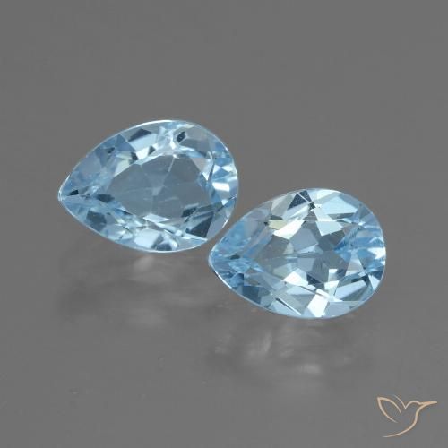 1.79ctw Natural Azul Cielo Topacio, En forma de pera, VVS-VS, Photo A
