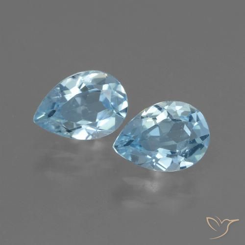 1.69ctw Natural Azul Cielo Topacio, En forma de pera, VVS-VS