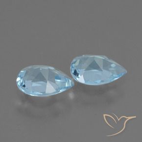 Gemas de Topacio Azul Cielo natural de 1.49 ct, En forma de pera, VVS-VS