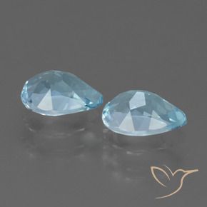 Gemas de Topacio Azul Cielo natural de 1.75 ct, En forma de pera, VVS-VS