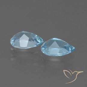 Gemas de Topacio Azul Cielo natural de 1.65 ct, En forma de pera, VVS-VS