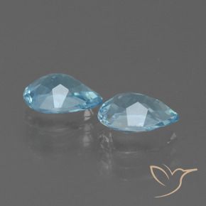 Gemas de Topacio Azul Cielo natural de 1.72 ct, En forma de pera, VVS-VS