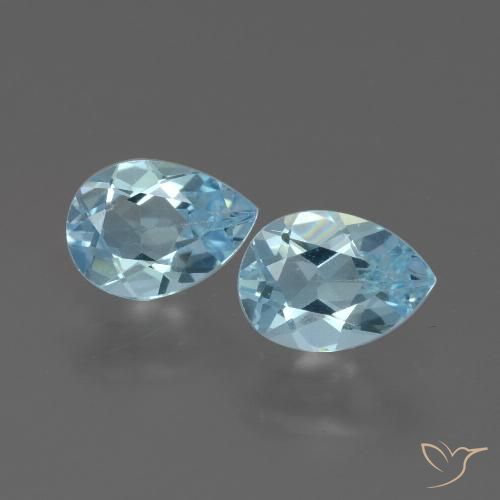 1.53ctw Natural Azul Cielo Topacio, En forma de pera, VVS-VS