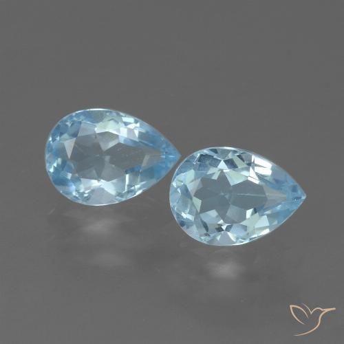 1.72ctw Natural Azul Cielo Topacio, En forma de pera, VVS-VS, Photo A