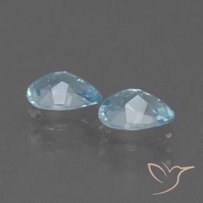 Gemas de Topacio Azul Cielo natural de 1.66 ct, En forma de pera, VVS-VS