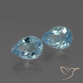 Gemas de Topacio Azul Cielo natural de 1.75 ct, En forma de pera, VVS-VS