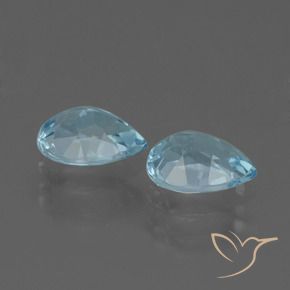 Gemas de Topacio Azul Cielo natural de 1.75 ct, En forma de pera, VVS-VS