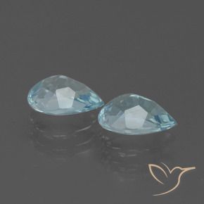 Gemas de Topacio Azul Cielo natural de 1.74 ct, En forma de pera, VVS-VS