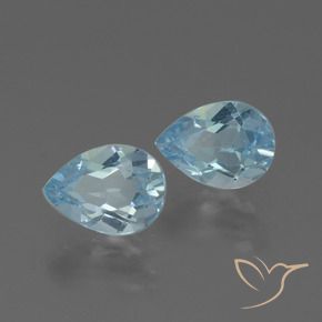 Gemas de Topacio Azul Cielo natural de 1.73 ct, En forma de pera, VVS-VS