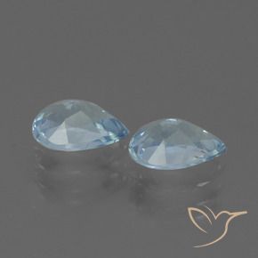 Gemas de Topacio Azul Cielo natural de 1.73 ct, En forma de pera, VVS-VS