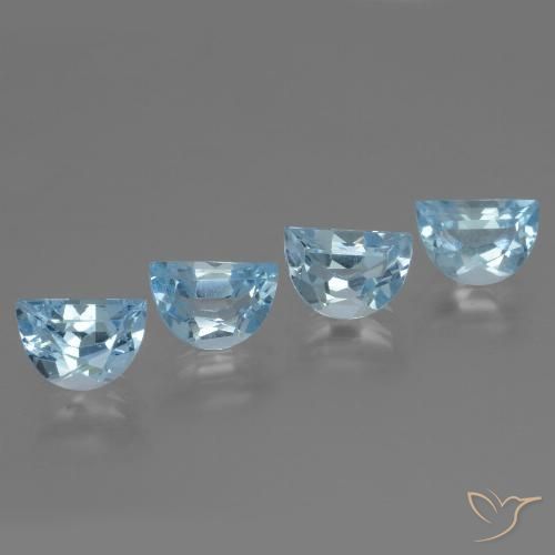 3.98ctw Natural Azul Cielo Topacio, Elegante, VS