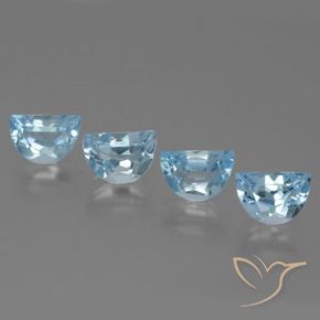 Gemas de Topacio Azul Cielo natural de 3.98 ct, Elegante, VS