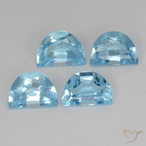 Gemas de Topacio Azul Cielo natural de 3.80 ct, Elegante, VS