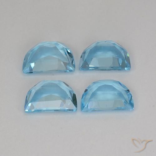 Gemas de Topacio Azul Cielo natural de 3.80 ct, Elegante, VS