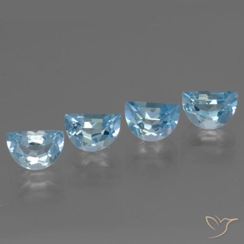 3.97ctw Natural Azul Suizo Topacio, Elegante, VS