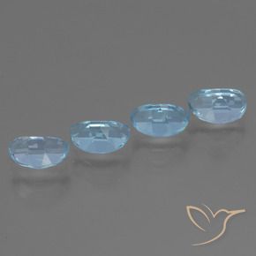 Gemas de Topacio Azul Suizo natural de 3.97 ct, Elegante, VS