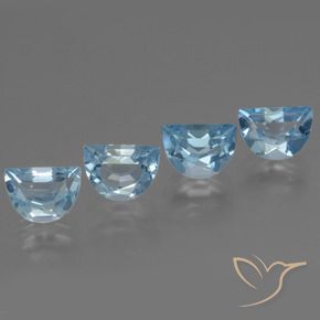 Gemas de Topacio Azul Cielo natural de 4.30 ct, Elegante, VS