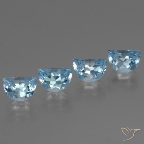 3.92ctw Natural Azul Cielo Topacio, Elegante, VVS-VS