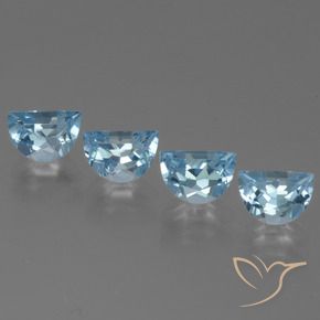 Gemas de Topacio Azul Cielo natural de 3.92 ct, Elegante, VVS-VS