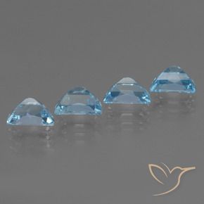 Gemas de Topacio Azul Cielo natural de 3.92 ct, Elegante, VVS-VS