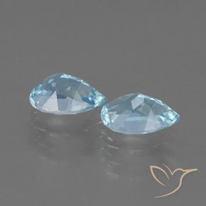 Gemas de Topacio Azul Cielo natural de 1.63 ct, En forma de pera, VVS-VS