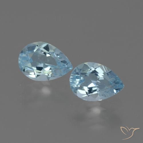 1.53ctw Natural Azul Cielo Topacio, En forma de pera, VVS-VS