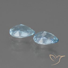 Gemas de Topacio Azul Cielo natural de 1.53 ct, En forma de pera, VVS-VS