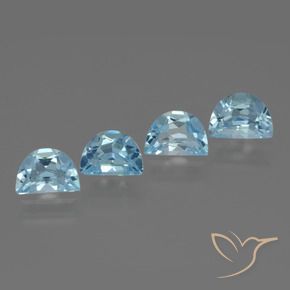 Gemas de Topacio Azul Cielo natural de 3.86 ct, Elegante, VVS-VS