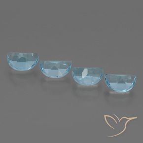 Gemas de Topacio Azul Cielo natural de 3.86 ct, Elegante, VVS-VS