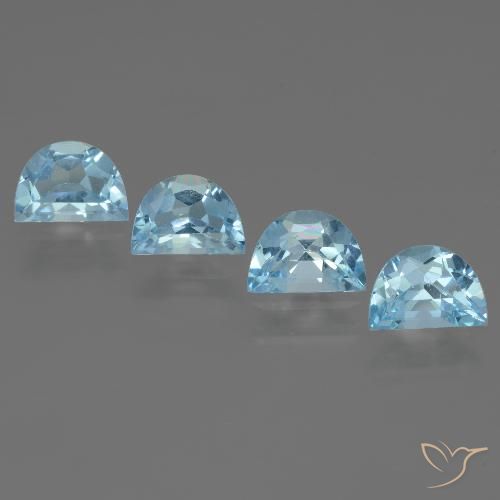 3.72ctw Natural Azul Cielo Topacio, Elegante, VS