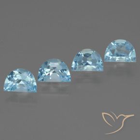 Gemas de Topacio Azul Cielo natural de 3.72 ct, Elegante, VS