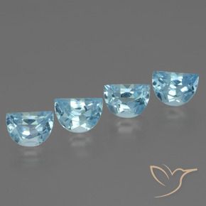 Gemas de Topacio Azul Cielo natural de 3.69 ct, Elegante, VVS-VS