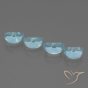 Gemas de Topacio Azul Cielo natural de 3.69 ct, Elegante, VVS-VS