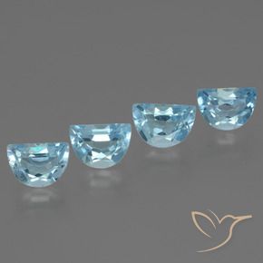 Gemas de Topacio Azul Cielo natural de 3.94 ct, Elegante, VS