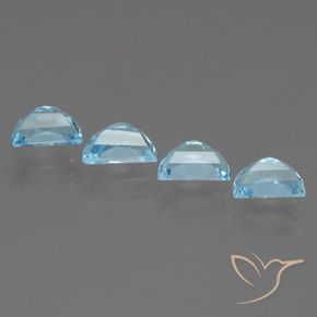 Gemas de Topacio Azul Cielo natural de 3.94 ct, Elegante, VS